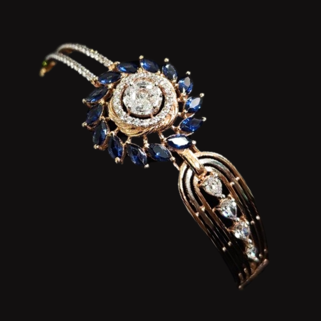 Kimtee Jewellers - Sunflower Loop Gold Kada